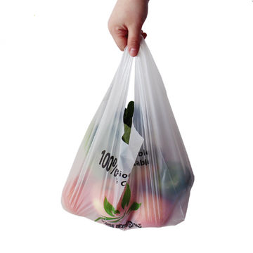 China En13432 Certified Biodegradable T-shirt Bags, Large Eco-Friendly ...