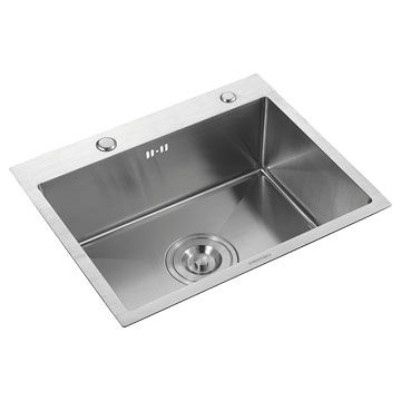 304 Stainless Steel Kitchen Sink With Overflow Hole Global