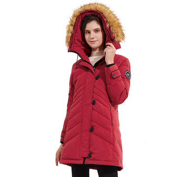 mid length down jacket womens
