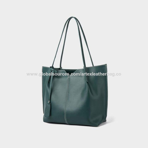 plain leather tote bag