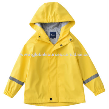 Boys Girls Hooded Rain Jacket Outdoor Waterproof Warm Cotton Lined Raincoat Printed Windbreaker for Kids