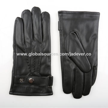 mens touch screen leather gloves