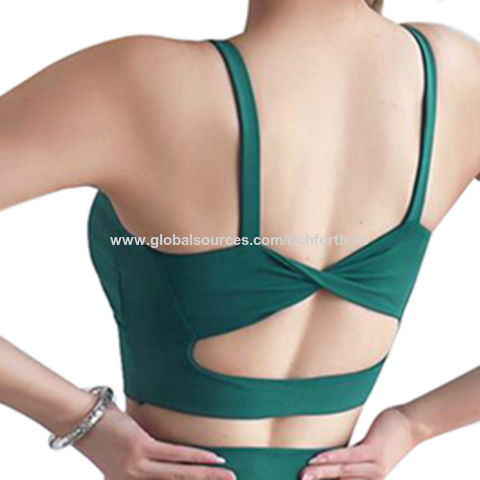 open back sports bra