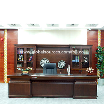 China Antique Solid Wood Executive Desk Table Wooden Office
