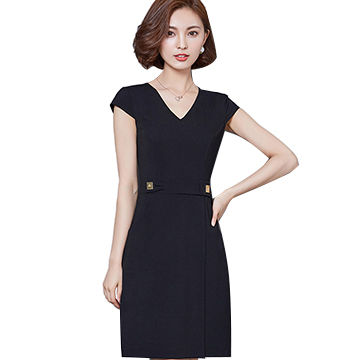 Elegant Bodycon V Neck Work Office Party Wear Dresses For Women Clothing Global Sources