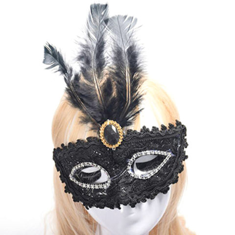 China Party Decoration Feather Mask Design Of Party Face Mask On