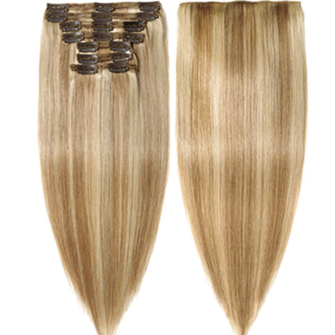 China New Products High Quality Human Hair Platinum Blonde Clip In
