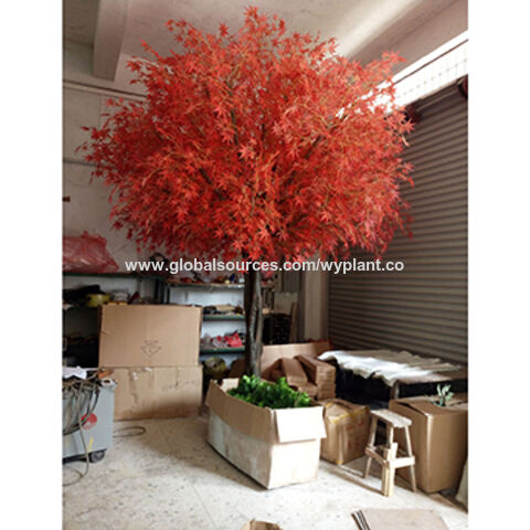 red artificial tree