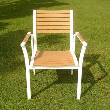 Vietnam Outdoor Chair With Aluminum, Wooden Slat Garden Furniture