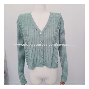 cropped thin cardigan