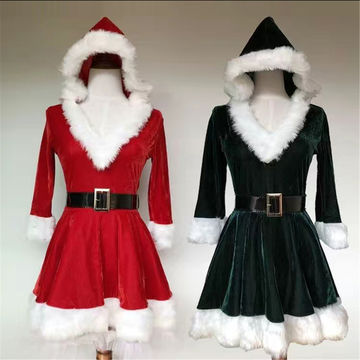 China Two piece v-neck dress set for Christmas stage performance ...