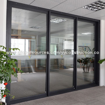 Glass Entry Door As Standard Aluminum Frame Sliding Style