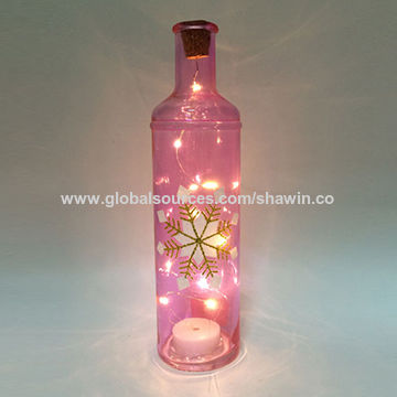 pink decorative glass