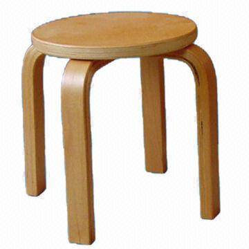 Knock Down And Stackable Birch Bent Wood Stool Suitable For Dining Birch Bent Wood Stool China