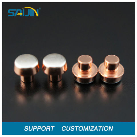 China Silver contact rivets trimetal contact rivets for sockets solid ...