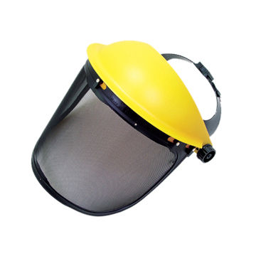 mesh face shield for hard hat