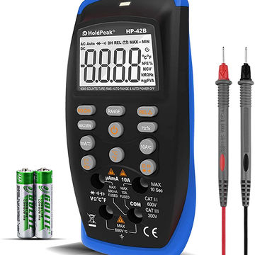 China Holdpeak Hp 42b 1 Digital Multimeter Tester Button Design 6000 Counts Trms Auto Ranging On Global Sources Voltage Tester Measuring Dc Ac Voltage Current Resistance Diode Continuity Portable