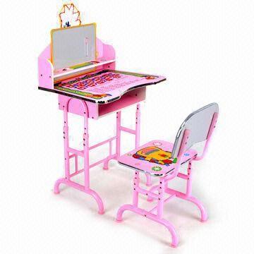 Colorful Children S Desk Chair Set With Adjustable Size And Fancy