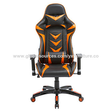 China Black And Orange Racing Gaming Chair Office Desk Executive