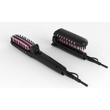 China Foldable Ionic Mini Hair Straightening Brush From Shenzhen