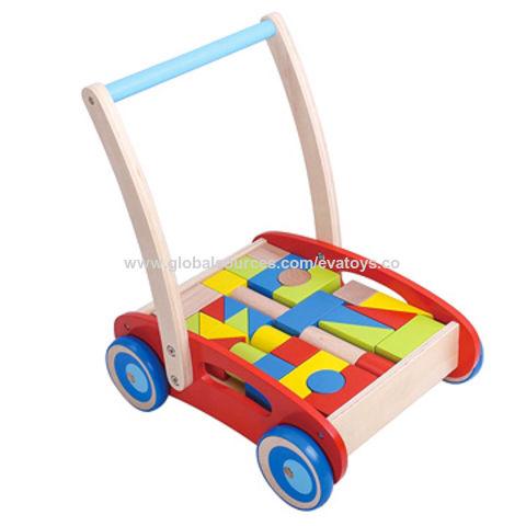 wooden walker with blocks