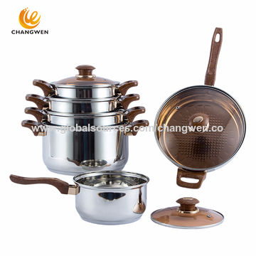 Material Sources Pot China 12pcs Stainless Steel stockpots, 201 material cookware set for ...