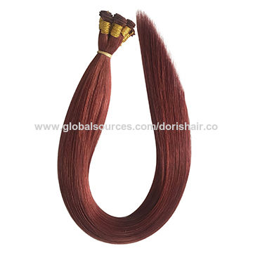 China Hand Tied Hair Weft 100 Double Drawn Human Hair Extension