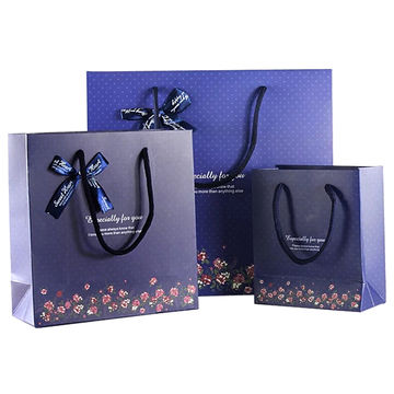 2022 New Style Exclusive Custom Made art Paper gift Bags with Rope Handles  - China JD Industrial