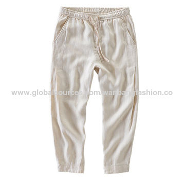 linen skinny trousers