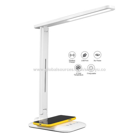 Led Lamp Wireless Charger, Table Lamp With Usb Charger