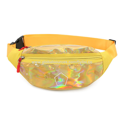 orange transparent fanny pack