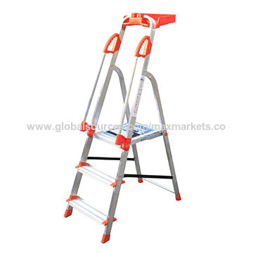 Aluminum Step Ladder With Handrail Enlarge Aluminum Platform With Tool Tray Global Sources