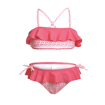 ruffle overlay bikini top