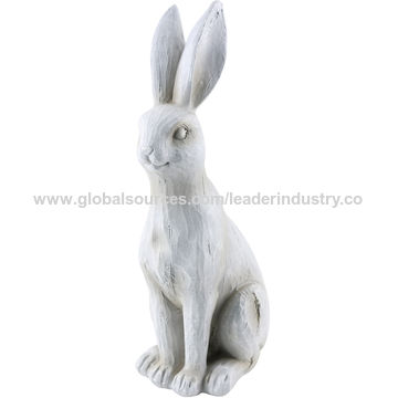 China Bsci Factory Polyresin Rabbit Standing Statue Garden Ornament Figurine On Global Sources Rabbit Statue Rabbit Figurne Garden Ornament