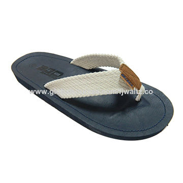 mens fabric flip flops