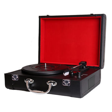 retro record player with speakers