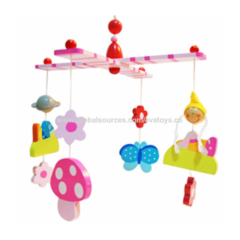 wooden crib mobile