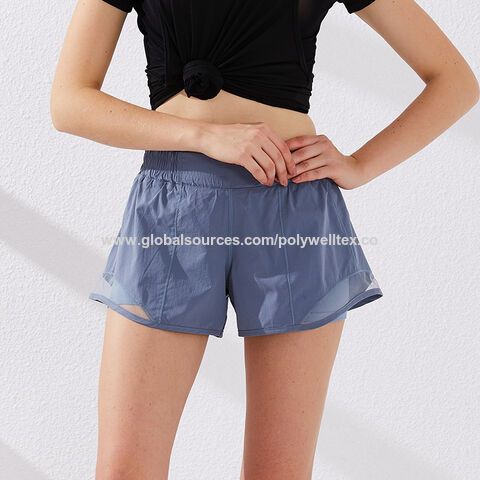 high waisted double layer shorts