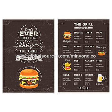 menu printing