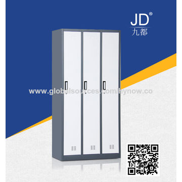 Tall 3 Doors Assemble Metal Collapsible Filing Cabinet Office