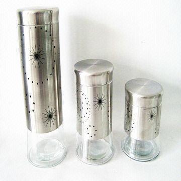 decorative glass canisters