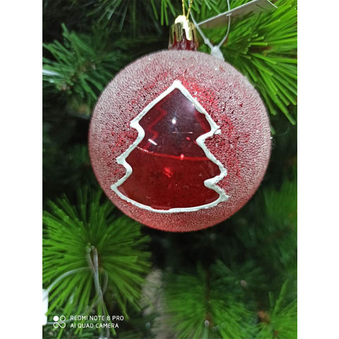red christmas tree ball ornaments