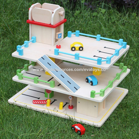 China 2015 Kid S Wooden Parking Garage Toy Measures 44 36 39cm On