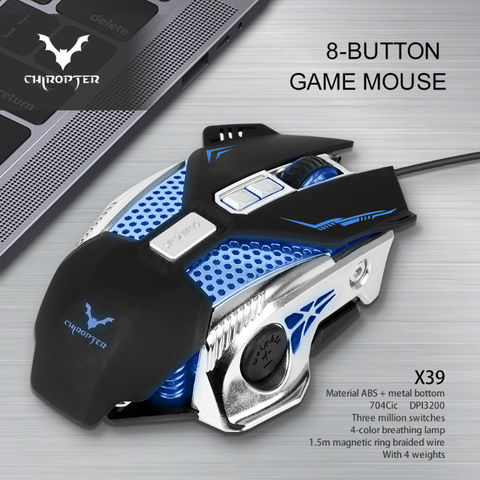 China New Style Metal Mesh Gaming Mouse With Colorful LED on Global ...