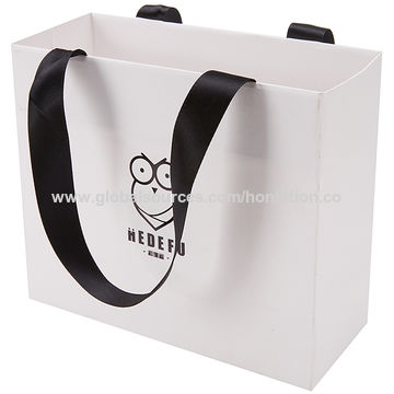 Download China Custom Design White Paper Gift Bags With Ribbon Handles On Global Sources Paper Gift Bags Gift Bags Paper Bags