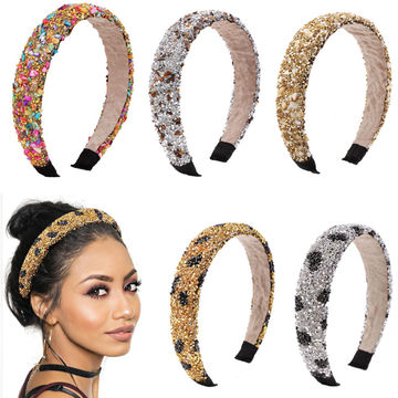 Details about   New women 1 or 3pcs fashion plastic multicolor rhinestone black  wide headband