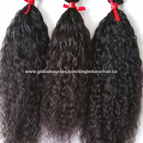 India Natural Curly Human Hair Extension Wholesale Price Top Quality Virgin Human Hair Deep Curly Hair On Global Sources Raw Human Hair Human Hair Hair Extensions