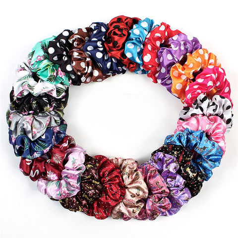 China Europe And America Popular Hair Accessories Printing Satin