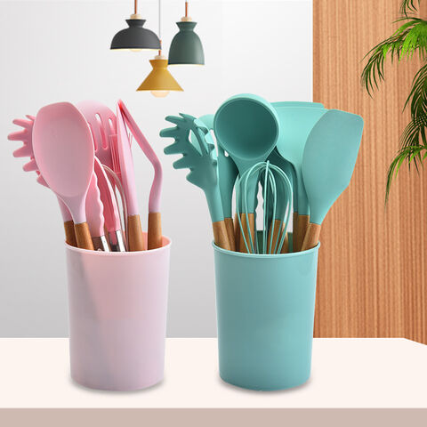 China Silicon Cooking Sets Tools Wooden Handle 12 Pieces Silicone Kitchen Utensils Set On Global Sources Cook Tool Set Kitchen Utensils Silicone Cook Set