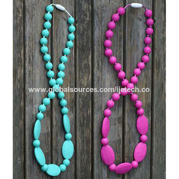 silicone baby teething necklace